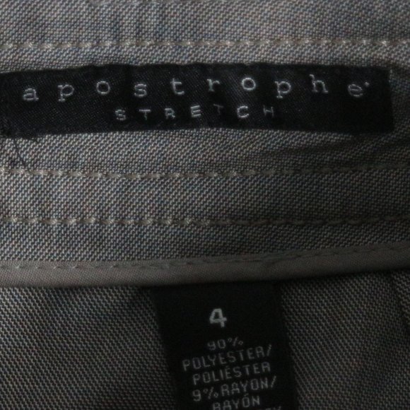 APOSTROPHE Stretch Womens Gray Pleated A-Line Skirt Sz 4 US Women - Picture 7 of 9